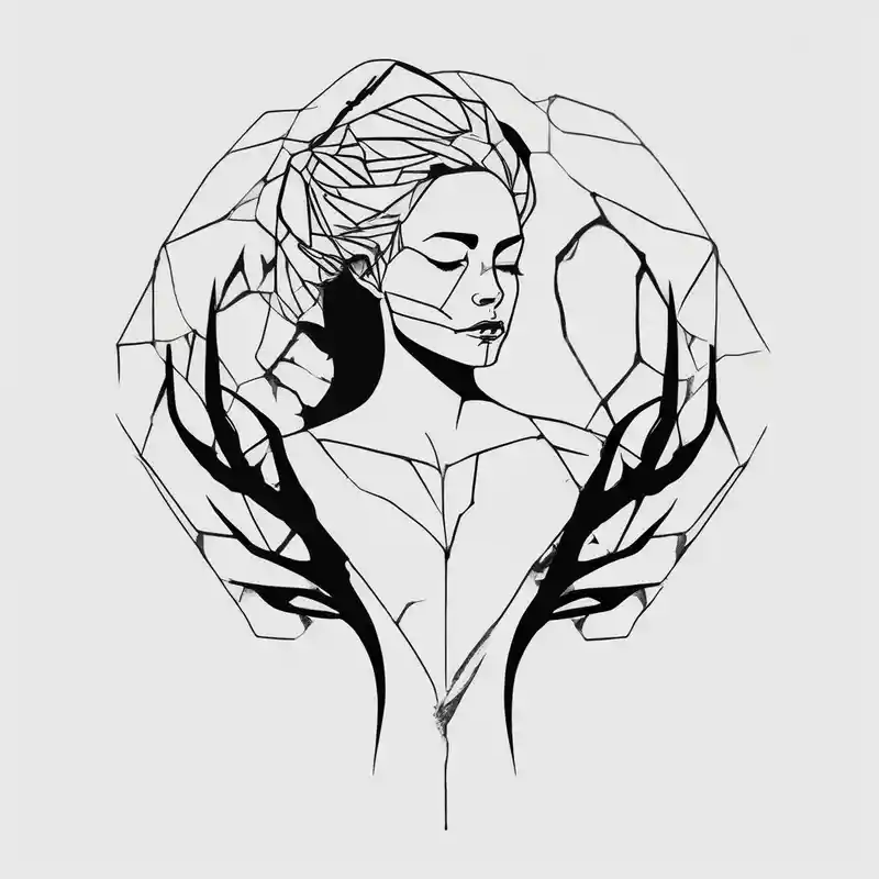 A minimalist tattoo that represents a shattered and betrayed gemini woman who fought hard throughout this year. With colors